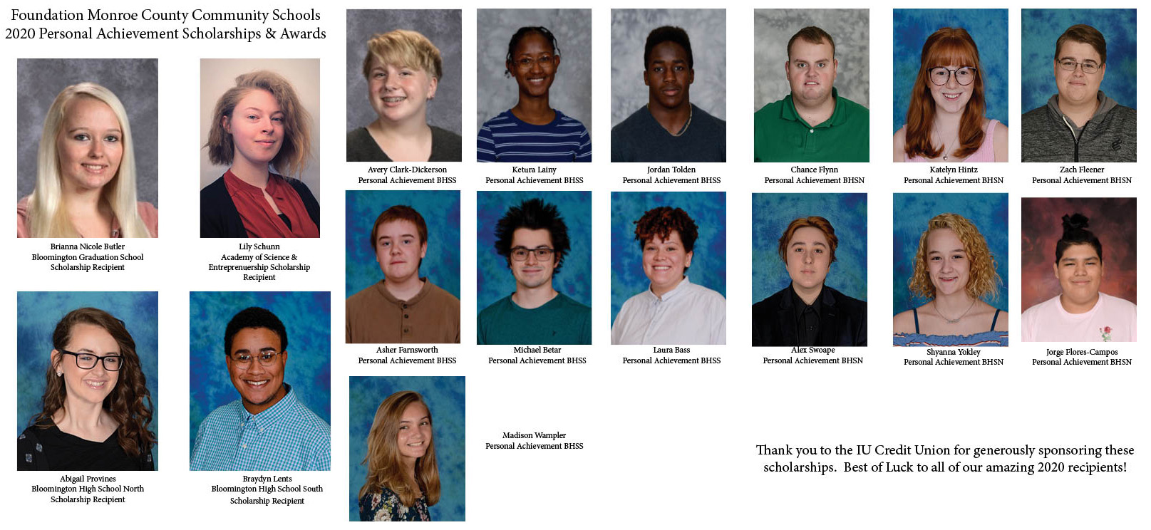 Scholarship winners
