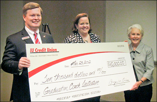 IUCU donation to Bloomington Chamber