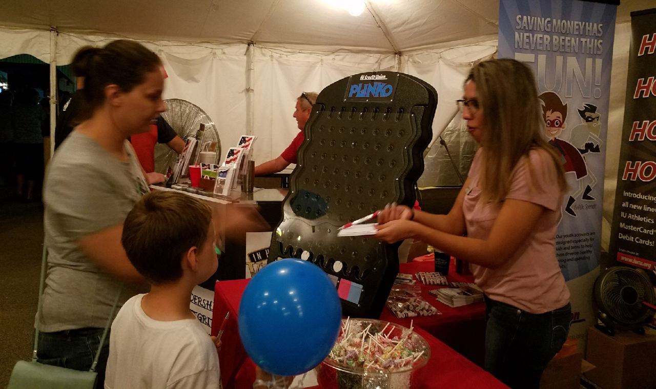 IUCU passes out goodies to the attendees of the Ellettsville Fall Festival