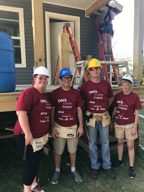 IUCU volunteers with Habitat for Humanity