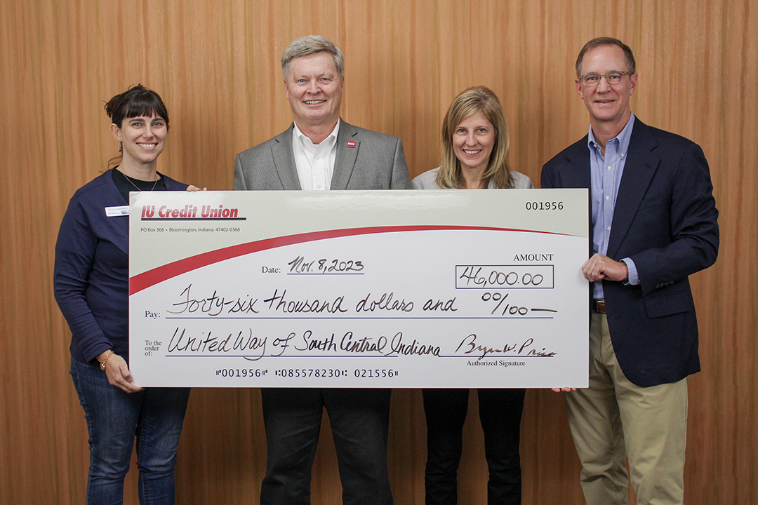 Photo of IU Credit Union's United Way Check Presentation