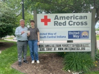 Photo of IUCU check donation to the United Way