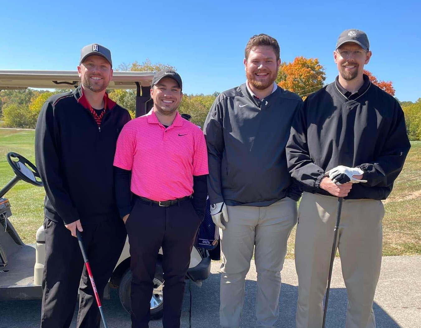 Photo of IUCU and IUCUIS Employees participating in a golf scramble