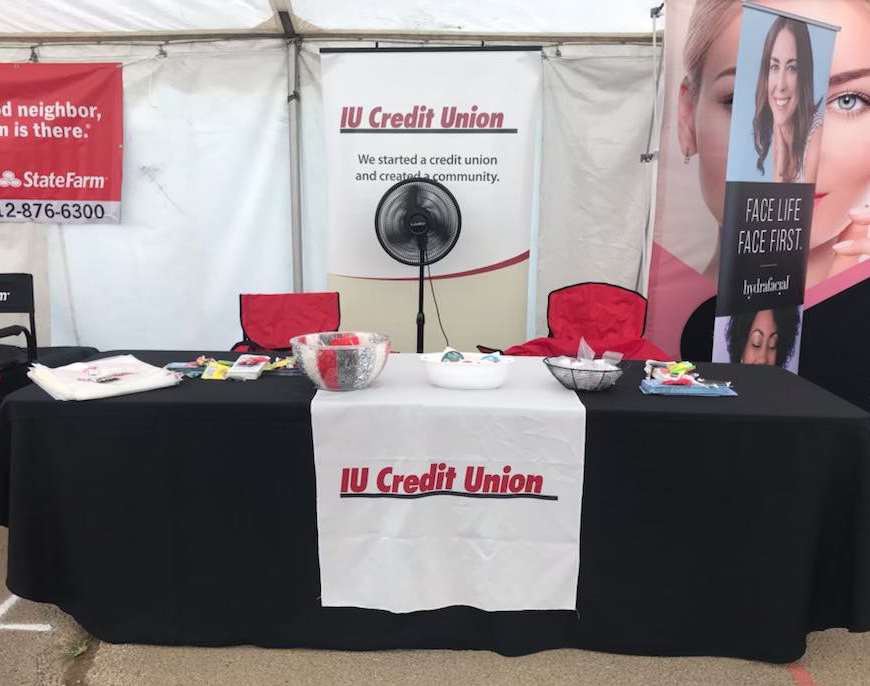 Photo of IU Credit Union's Booth at the MOCO Fall Festival