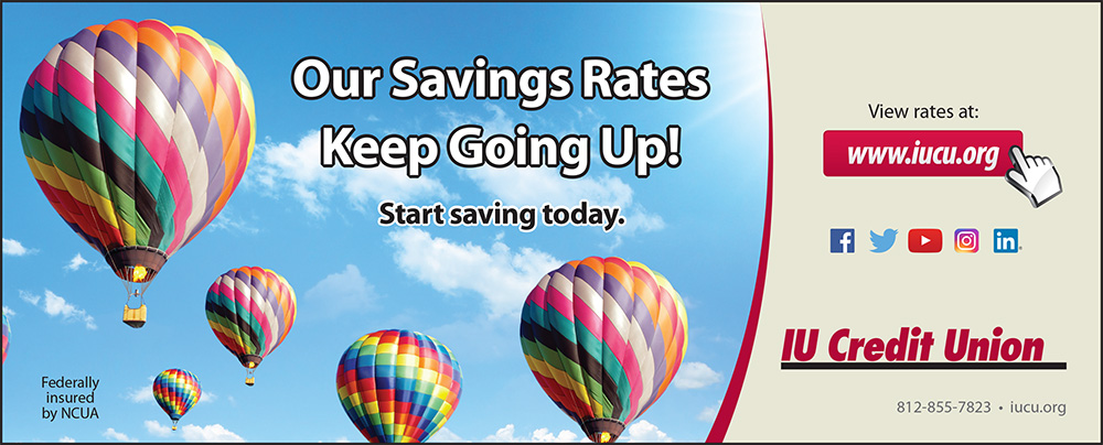 IU Credit Union Savings Rates Advertisement