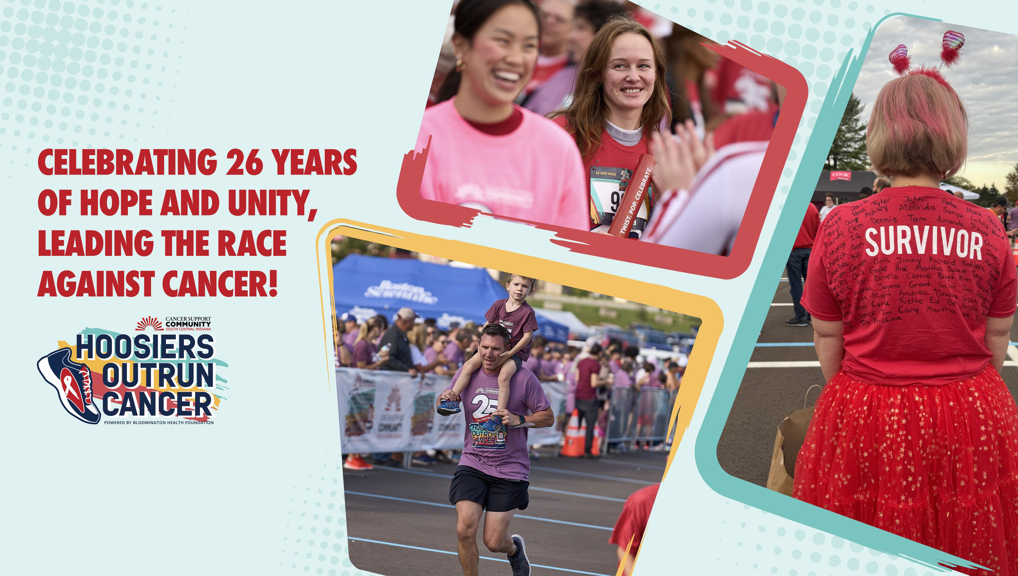 Image of advertisement for Hoosiers Outrun Cancer