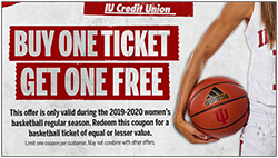 IU Women's Basketball BOGO Coupon