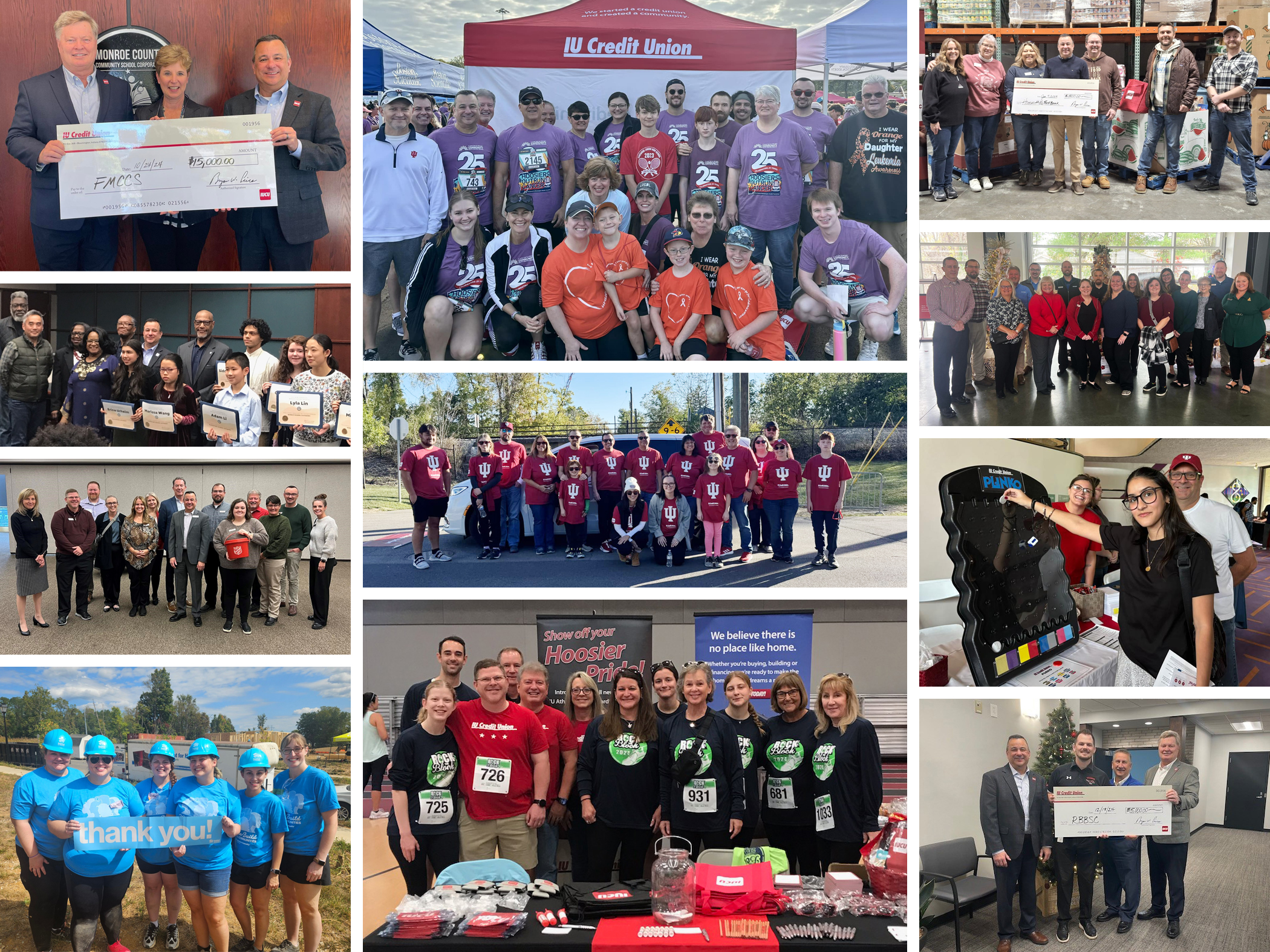 Collage of photos from IU Credit Union