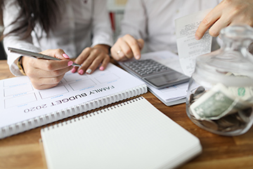 Photo of couple planning finances