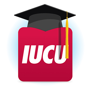 IUCU Icon Logo with a Graduation Cap
