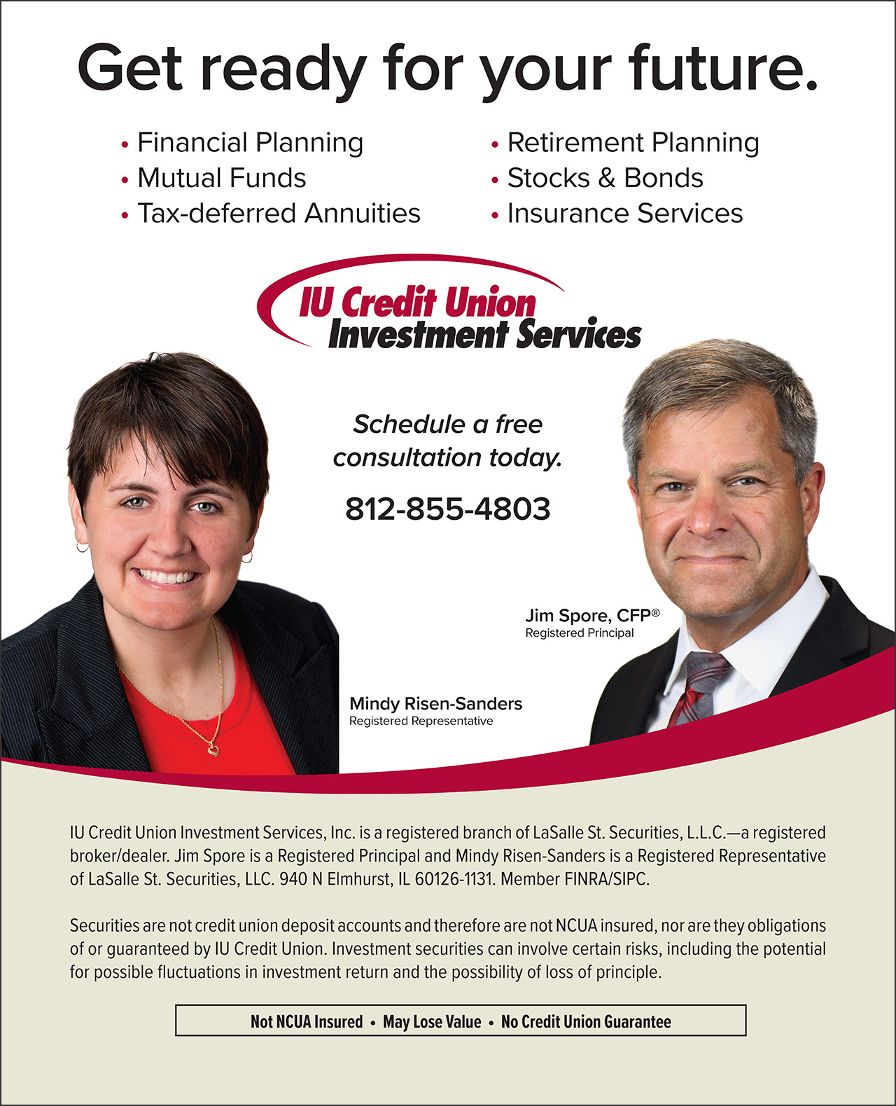 IU Credit Union Investment Services Advertisement