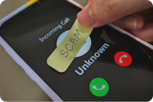 Image of scam phone call
