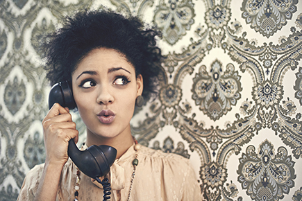 Woman on phone